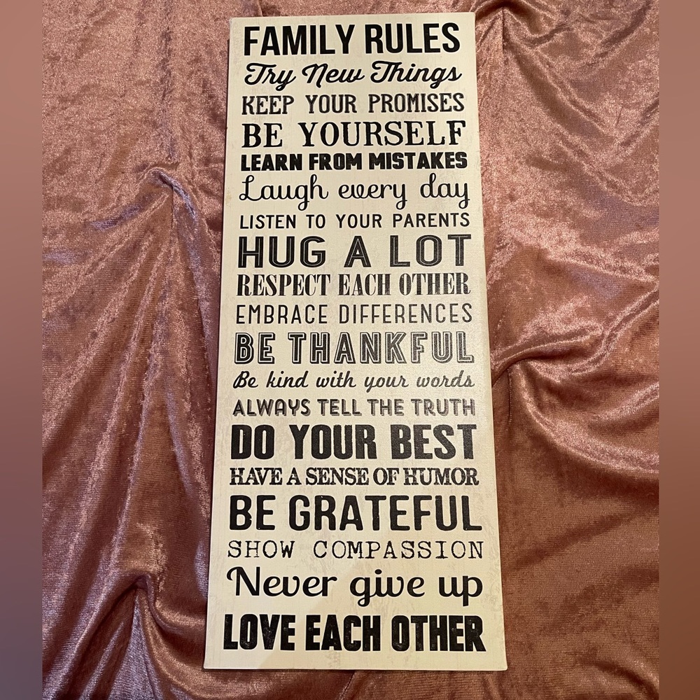 Family rules painting